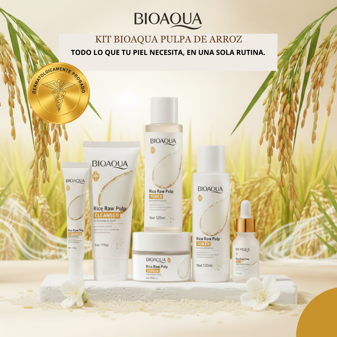 Kit facial arroz Bioaqua.