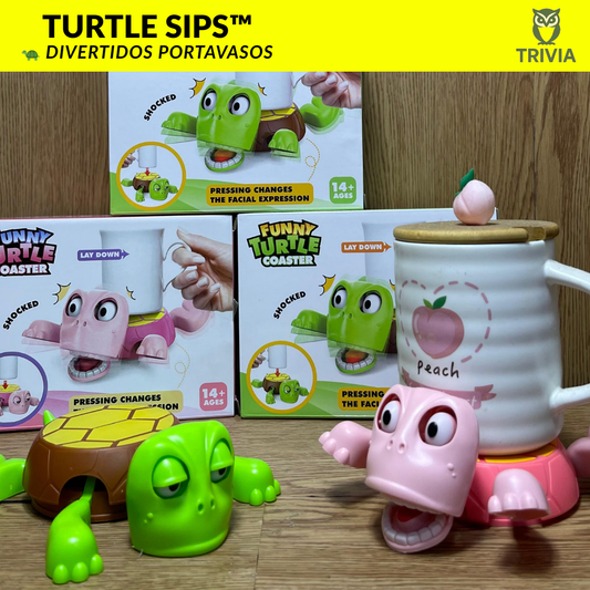 TURTLE SIPS™ Divertido portavaso de tortuga