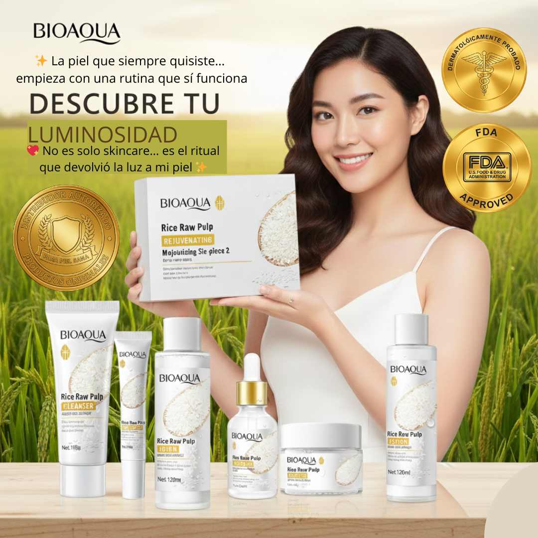 Kit facial arroz Bioaqua.
