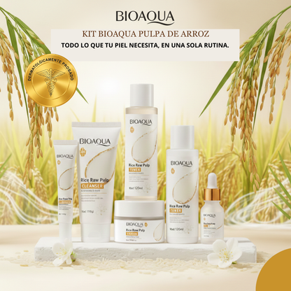 Kit facial arroz Bioaqua.